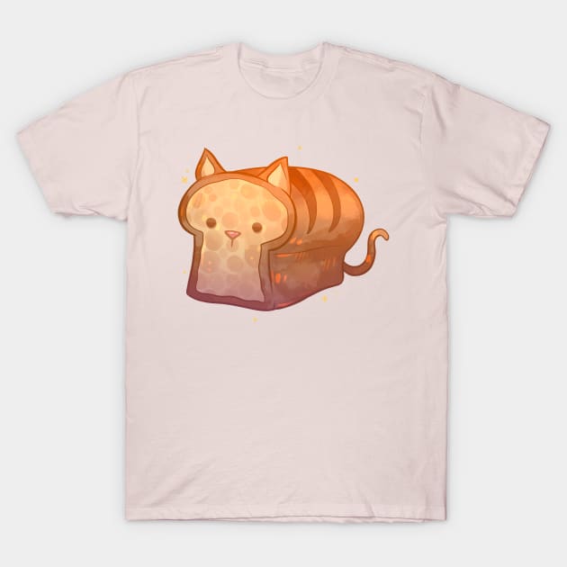 Cat Bread Loaf T-Shirt by Claire Lin